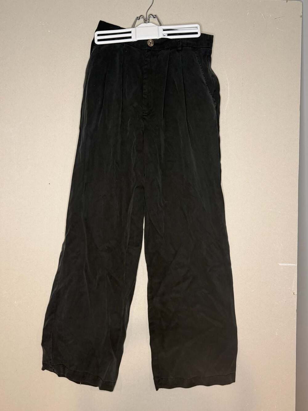 Reformation Harlow High Rise Wide Leg Trousers in Black